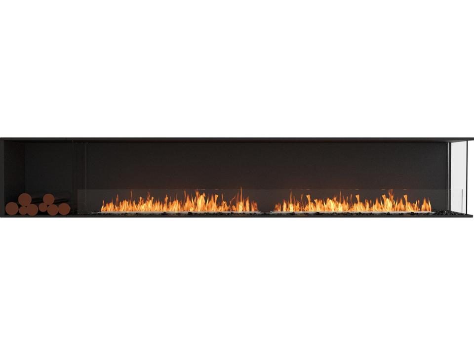 Flex 122RC Bioethanol Right Corner Fireplace Insert in Black