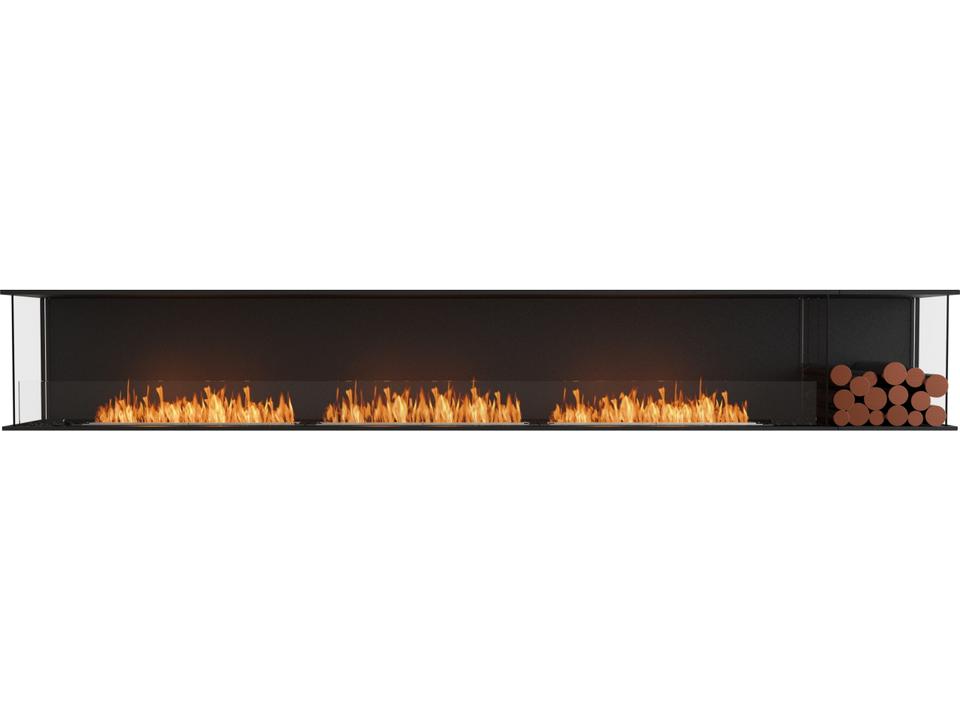 Flex 140BY Bay Fireplace Insert with Right Decorative Box