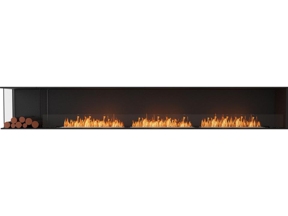 Flex 140LC Left Corner Bioethanol Fireplace in Black