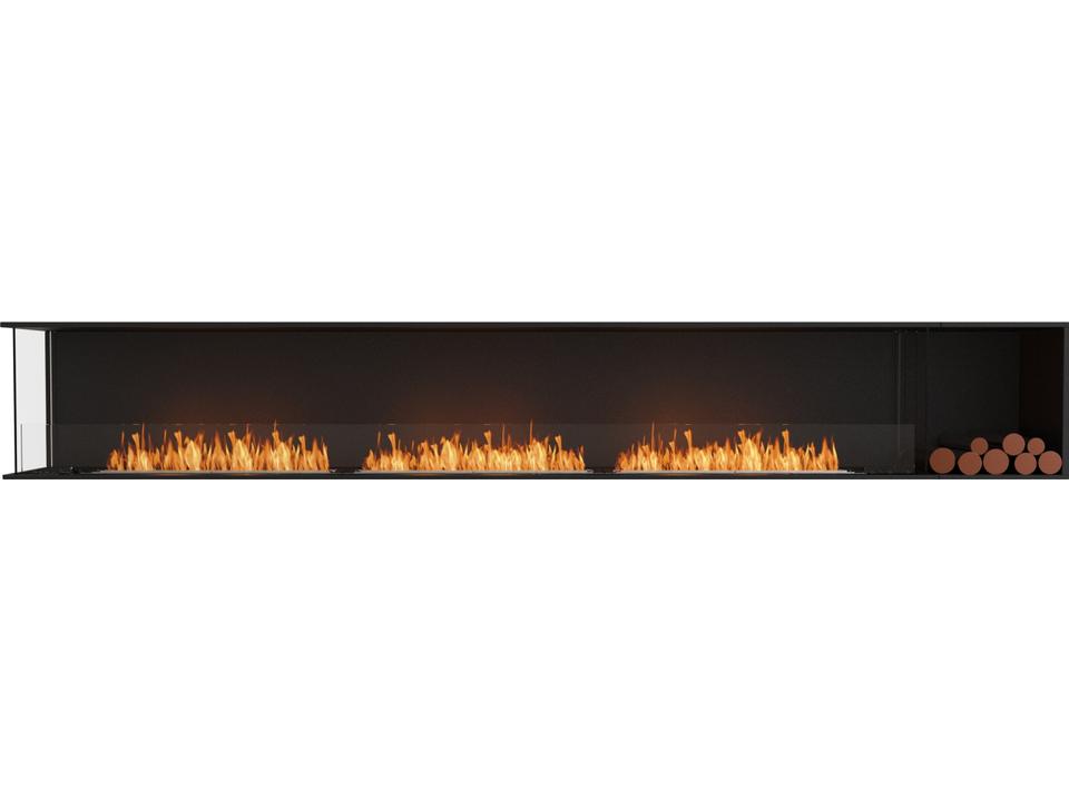Flex 140LC Bioethanol Left Corner Fireplace in Black
