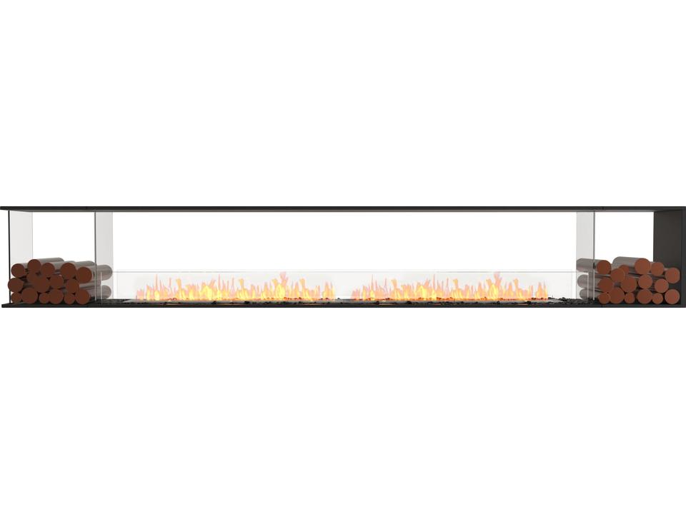 Flex 140PN 146-Inch Peninsula Bioethanol Firebox in Black