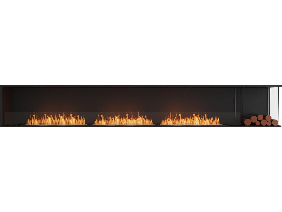 Flex 140RC Right Corner Fireplace Insert in Black