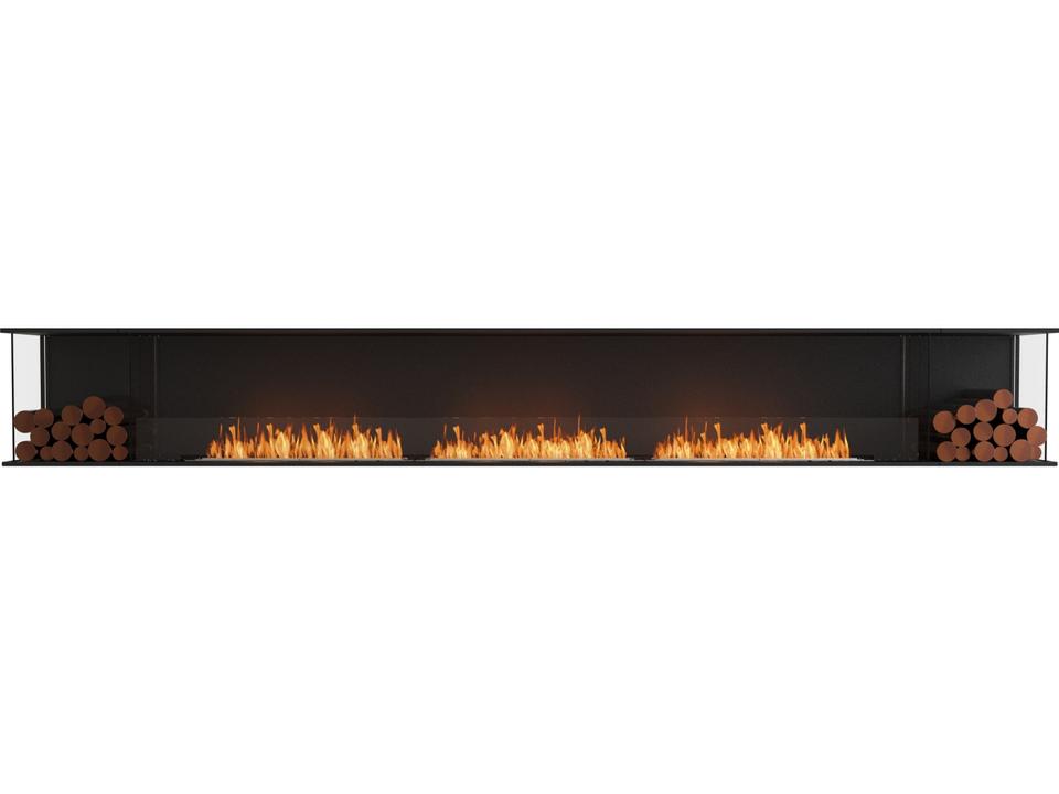 Flex 158BY Bay Bioethanol Fireplace Insert with Decorative Boxes