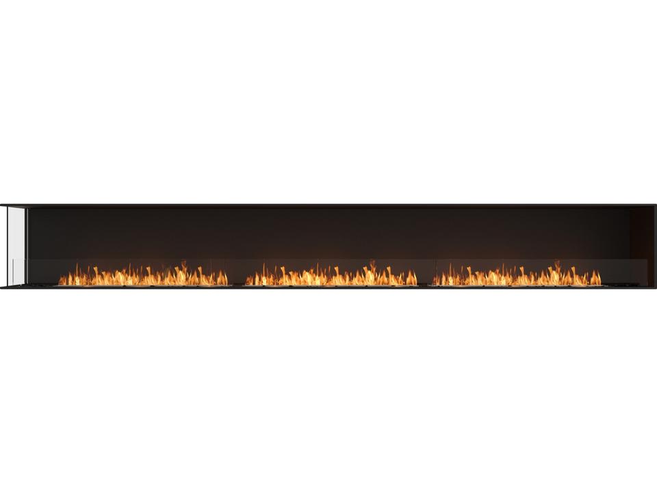 Flex 158LC Left Corner Bioethanol Fireplace Insert in Black