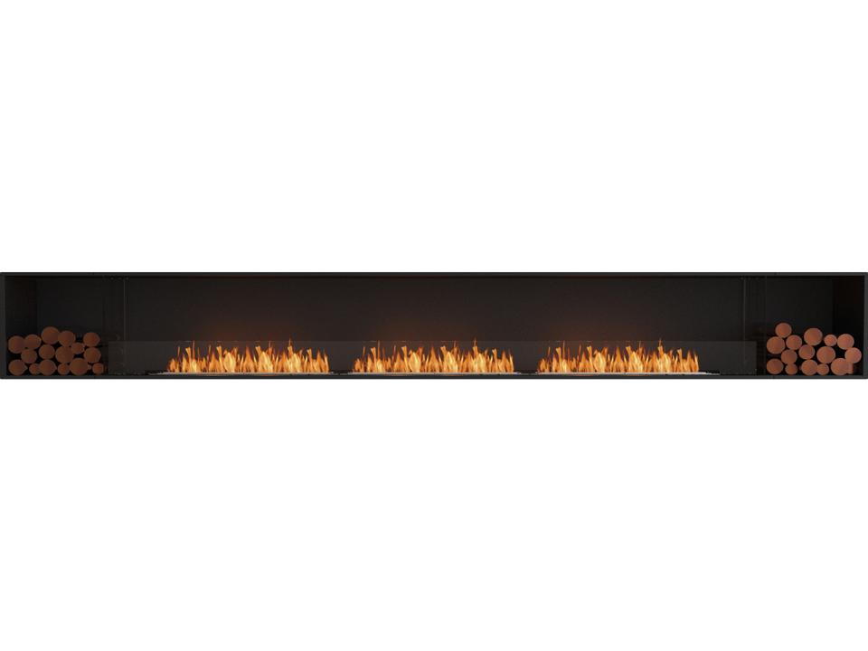 Flex 158SS Single Sided Bioethanol Fireplace Insert with Decorative Boxes
