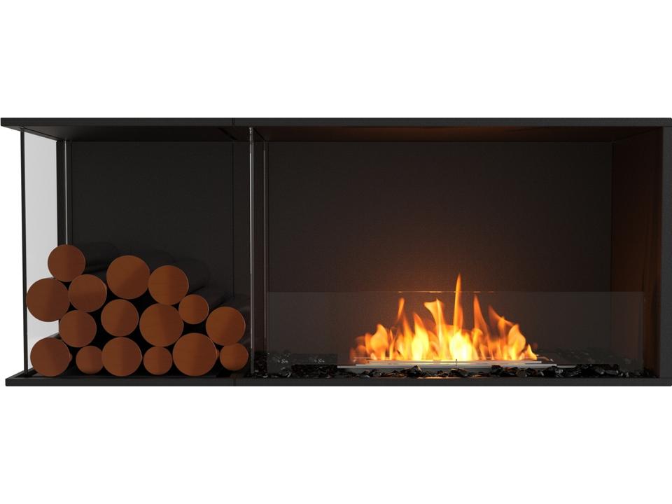 Flex 50LC Left Corner Bioethanol Firebox in Black