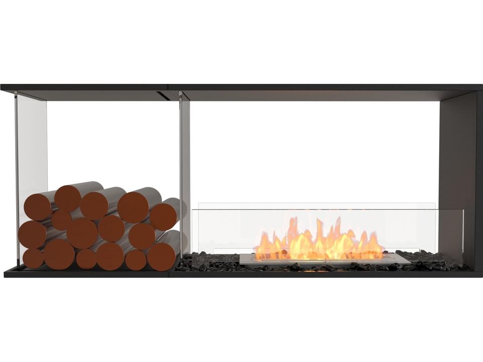 Flex 50PN Peninsula Bioethanol Fireplace Insert in Black