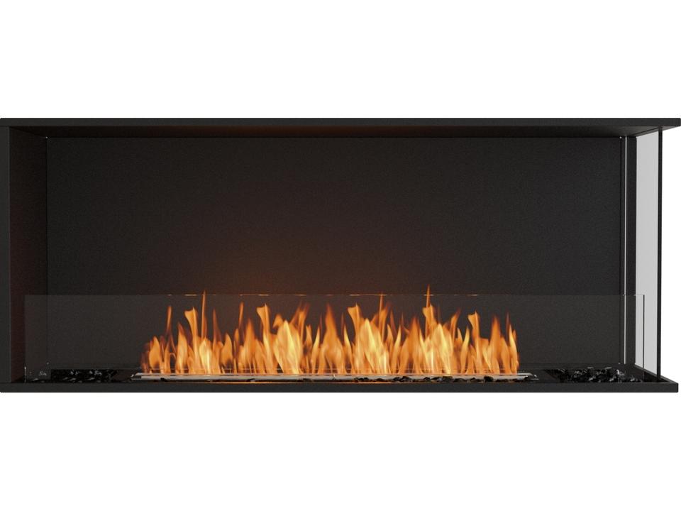 Flex 50RC Right Corner Bioethanol Fireplace Insert in Black