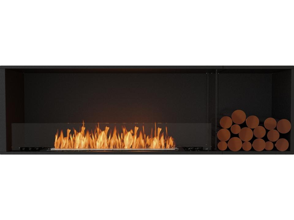 EcoSmart Flex 68SS Single Sided Bioethanol Fireplace Insert in Black