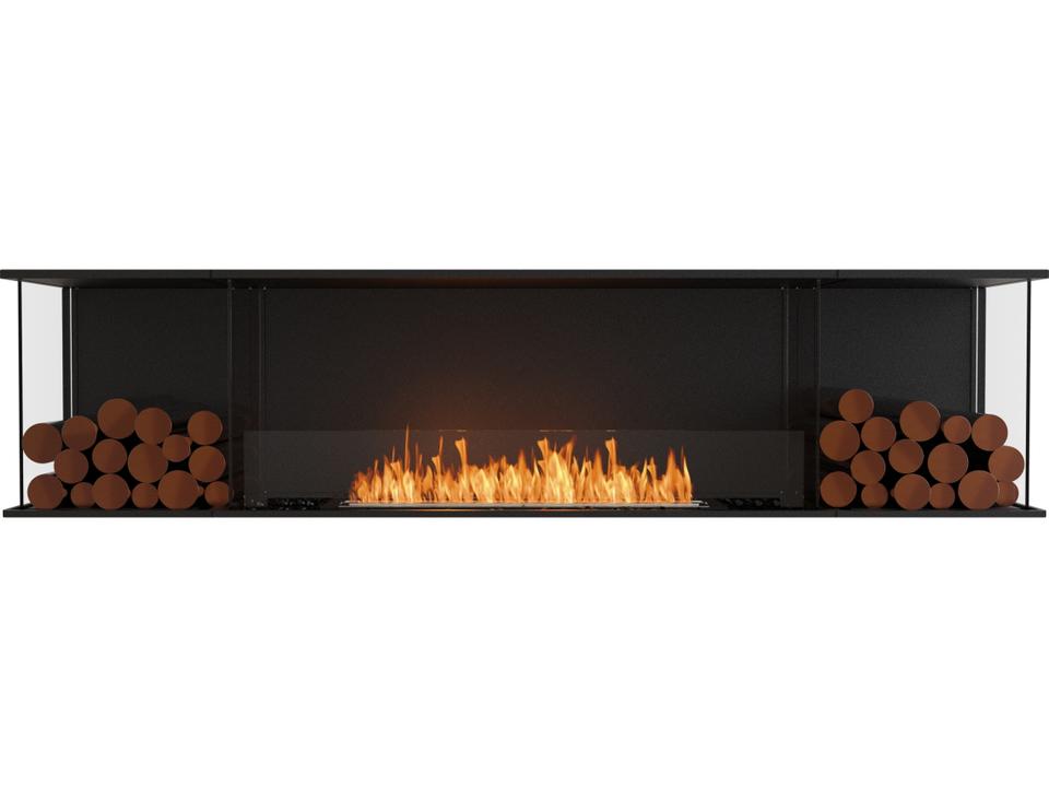 Flex 86BY Bay Fireplace Insert with Two Decorative Boxes