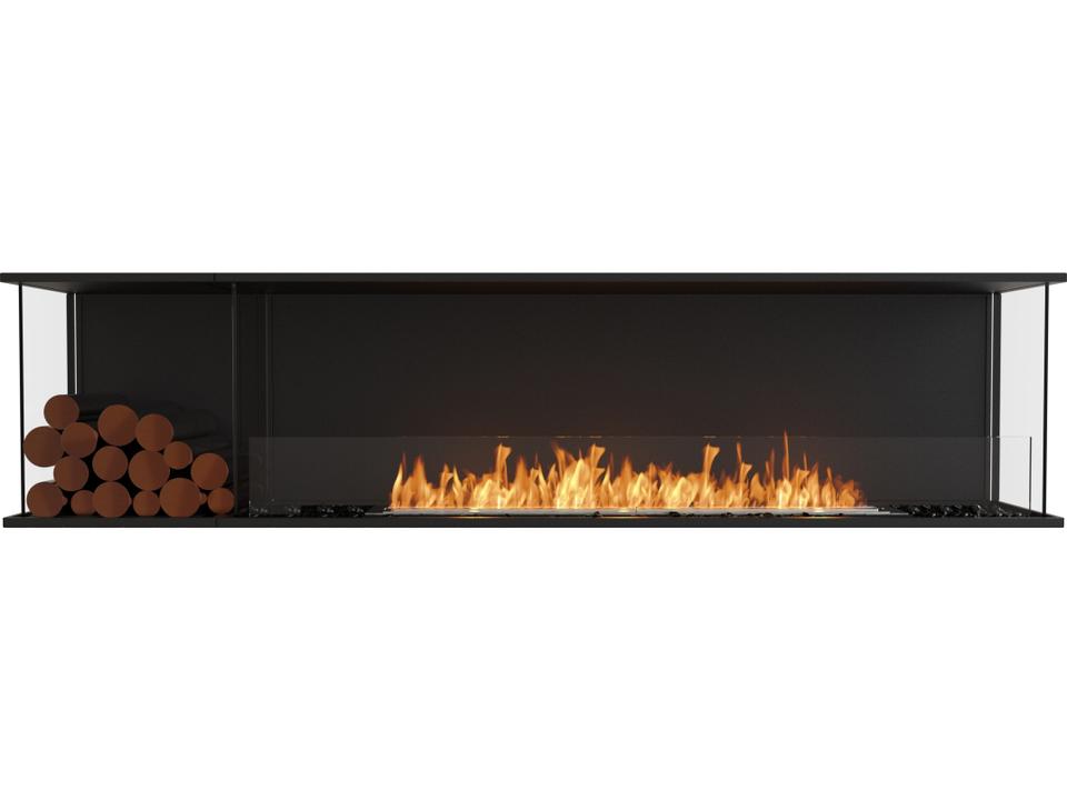 Flex 86BY Bay Fireplace with Left Decorative Box