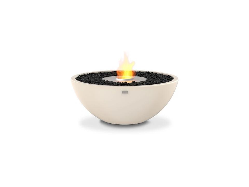 Mix 850 Portable Bioethanol Fire Pit Bowl in Bone Fluid Concrete