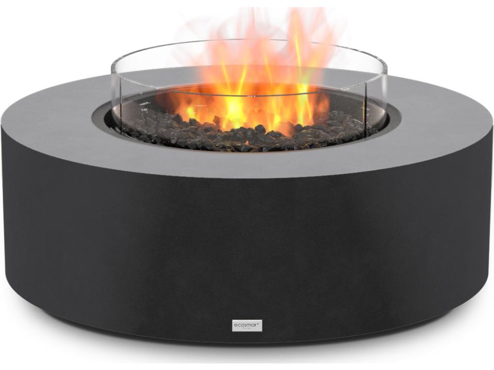 EcoSmart Fire Ark Concrete Round Fire Pit Table with LP/NG Gas Burner