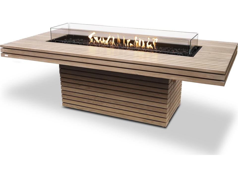 Gin 90 Dining Fire Table Natural Gas in Natural Concrete