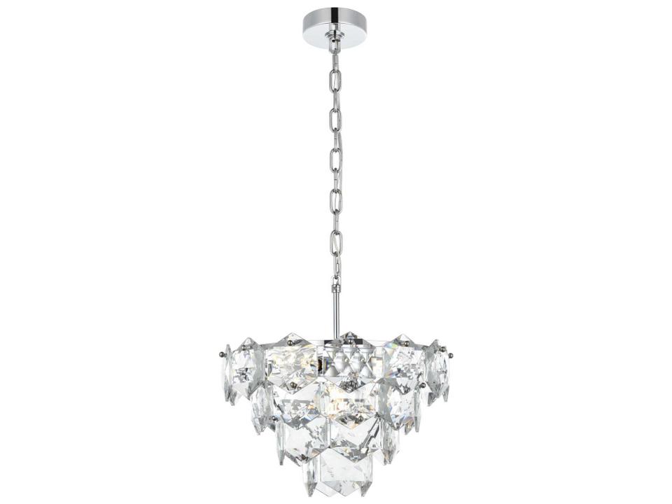 Adaline 6-Light Chrome Tiered Crystal Chandelier