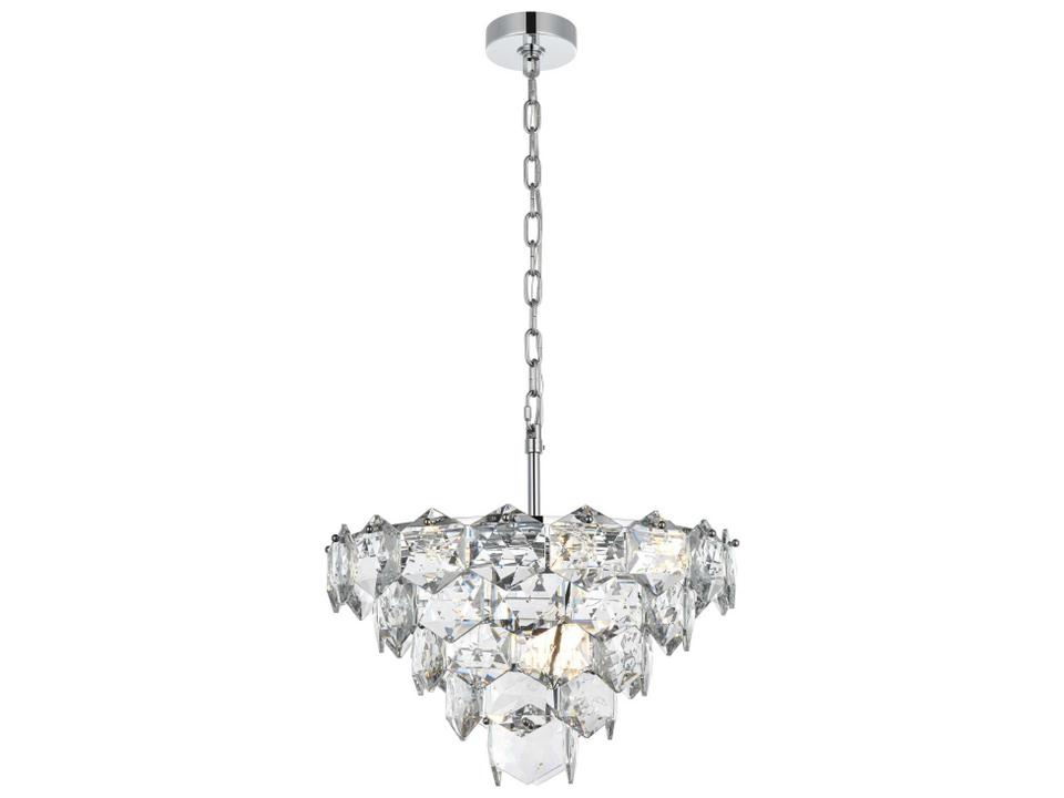 Adaline 8-Light Tiered Chandelier in Chrome with Clear Crystal