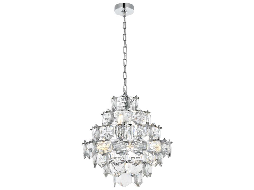 11-Light Adaline Crystal Chandelier in Chrome
