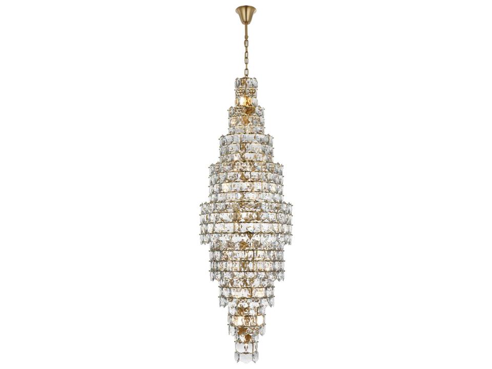 Adaline 41-Light Tiered Chandelier in Satin Gold