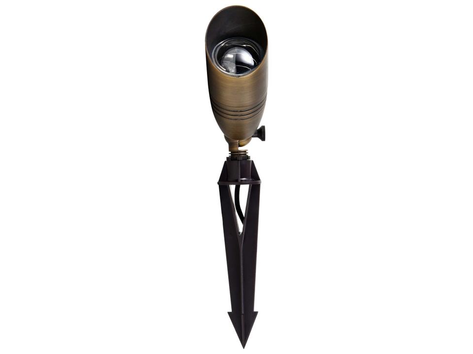Aera Single 50W Outdoor Landscape Spot Light in Antique Brass