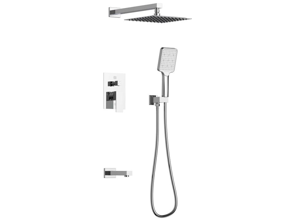 Petar Complete Shower and Tub Faucet System in Chrome