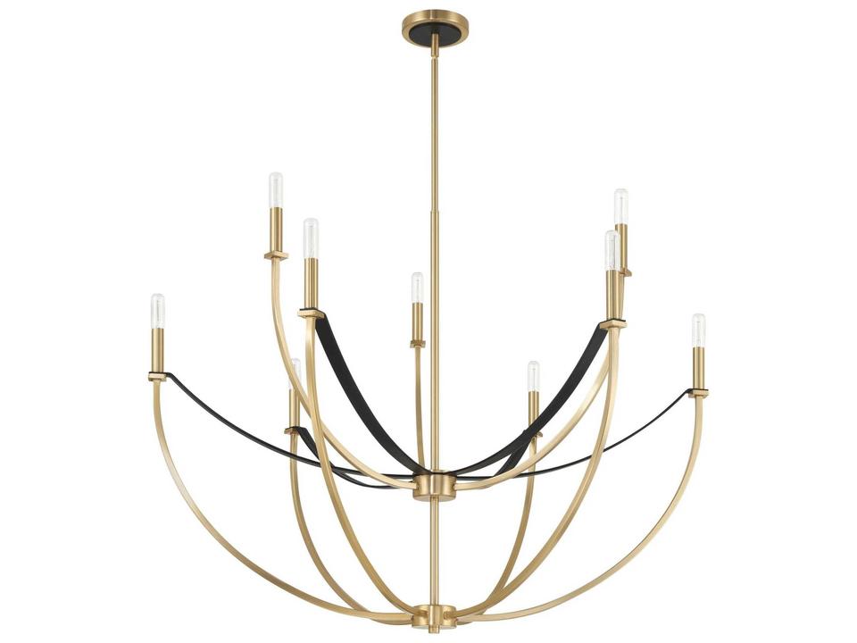 Sussex 9-Light Champagne Gold Black Chandelier