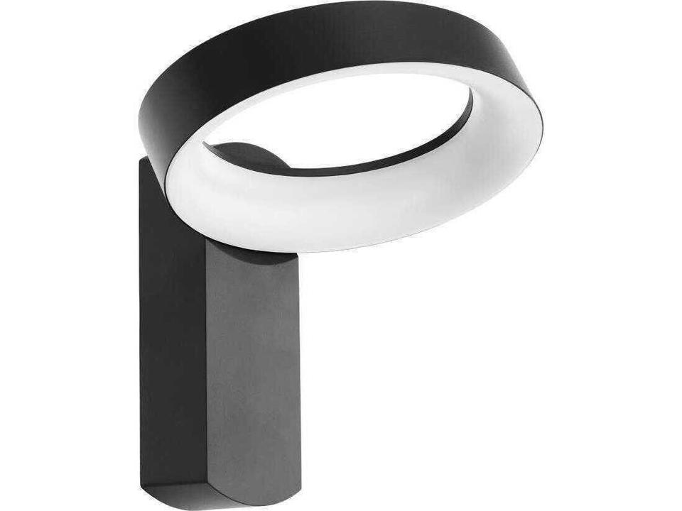 Pernate Steel and Acrylic 1-Light Outdoor Wall Light in Black