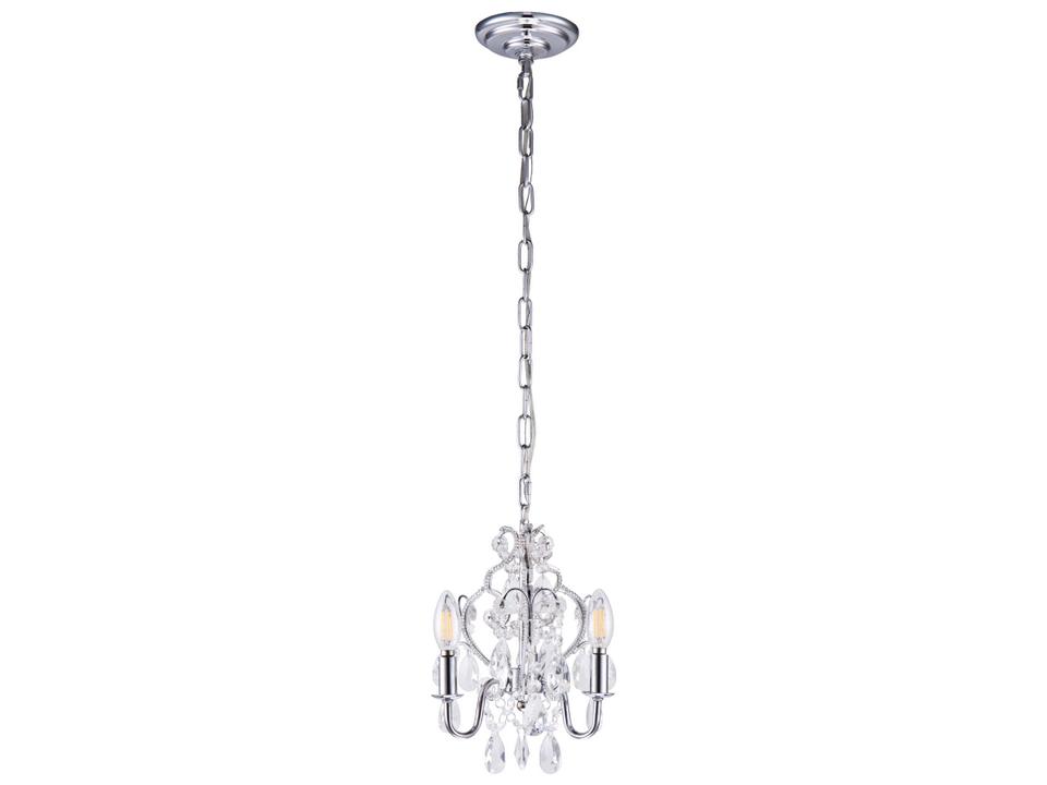 Karter 3-Light Chrome Crystal Chandelier with Royal Cut Clear Crystals