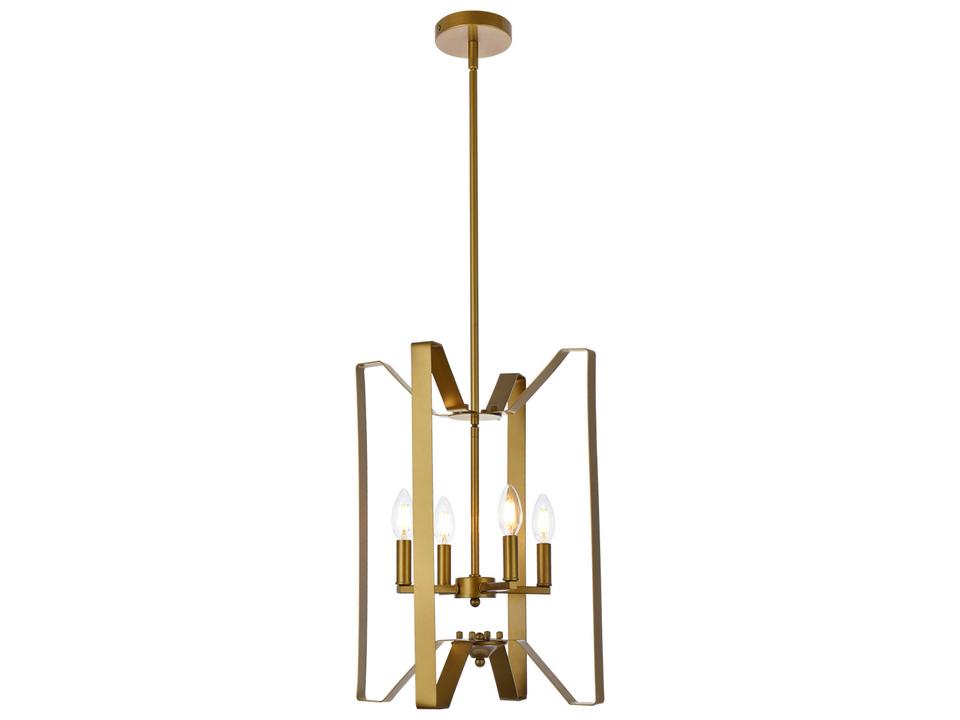Hoffman 4-Light Brass Chandelier
