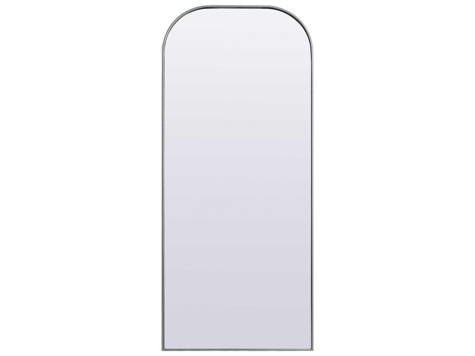 Blaire Arch Floor Mirror in Silver