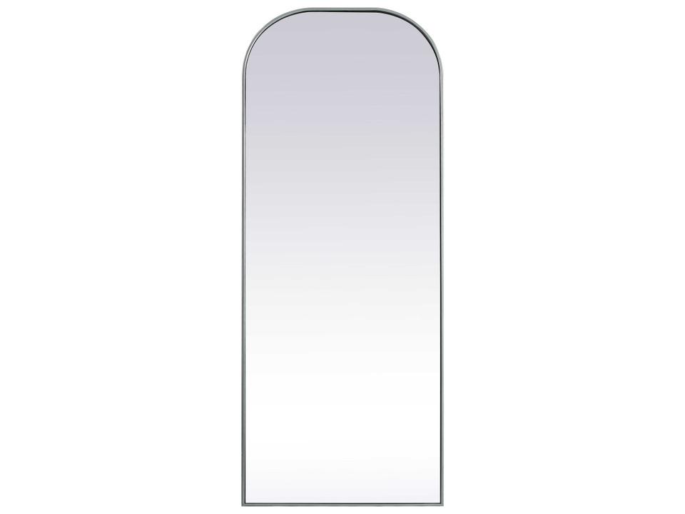 Blaire Arch Floor Mirror in Silver