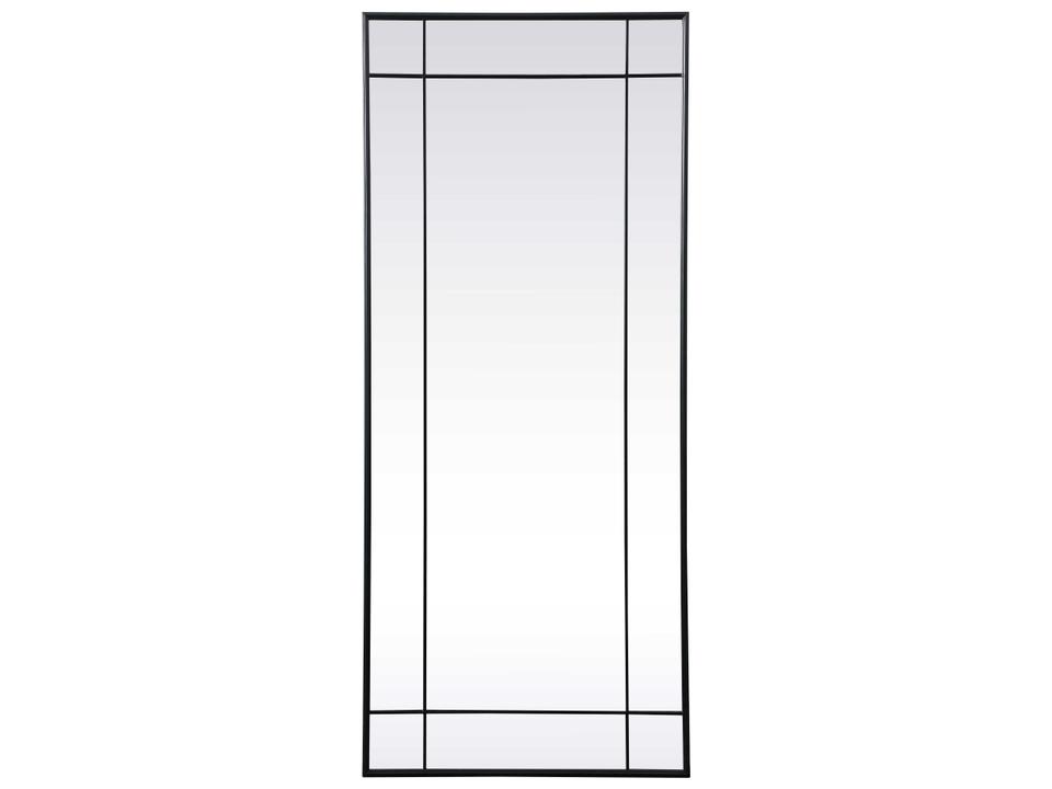 Viola Black Rectangular Floor Mirror 30x70 Inches