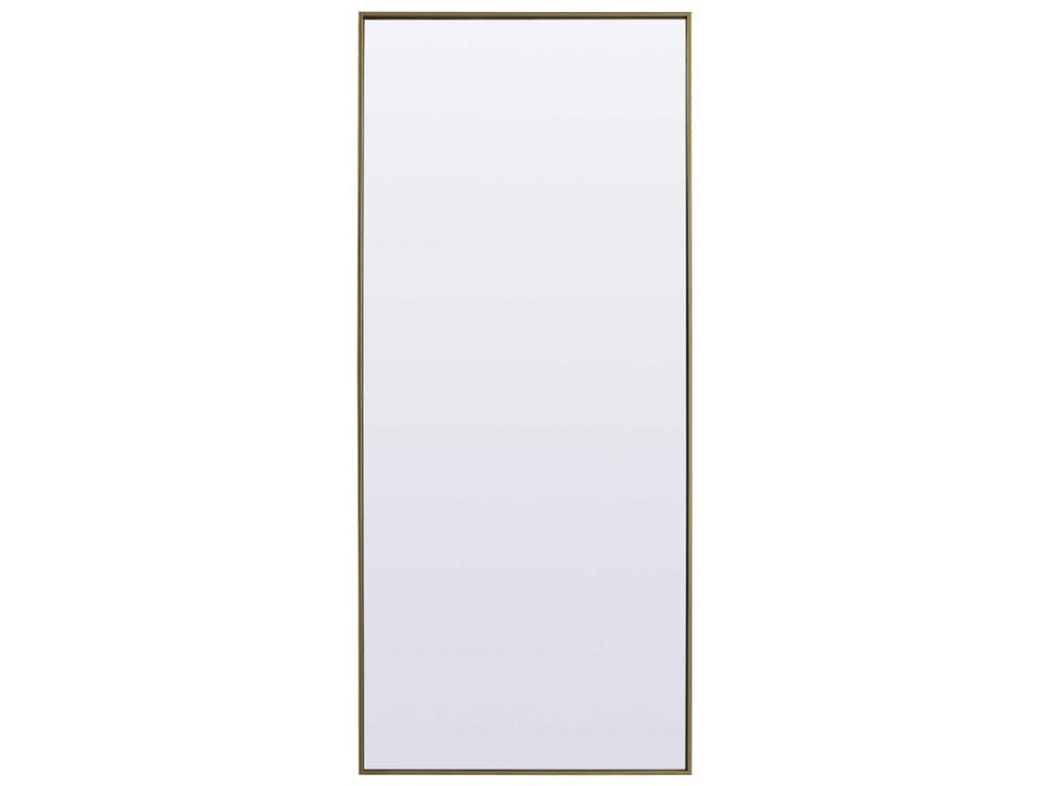 Eternity Brass Rectangular Floor Mirror Modern