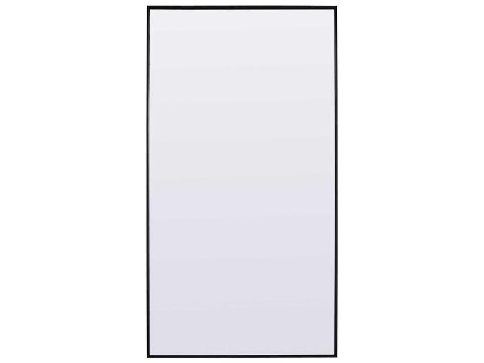 Eternity Rectangular Floor Mirror in Black Iron