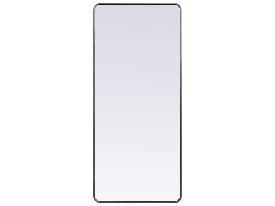 Evermore Rectangular Floor Mirror with Silver Iron Frame