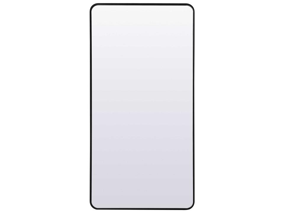 Evermore Rectangular Floor Mirror Black Metal Frame