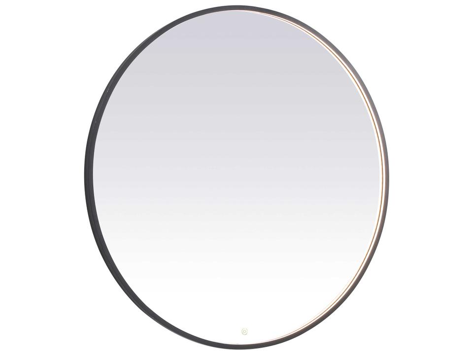 Pier Black Oval LED Wall Mirror with Adjustable Color Temperature