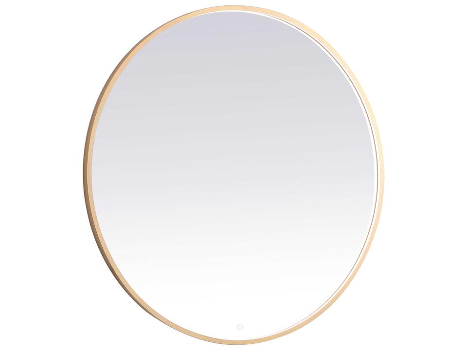 Pier Brass Oval LED Wall Mirror with Adjustable Color Temperature