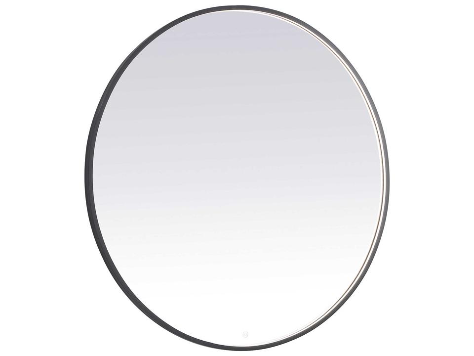 Pier Black Oval LED Wall Mirror with Adjustable Color Temperature