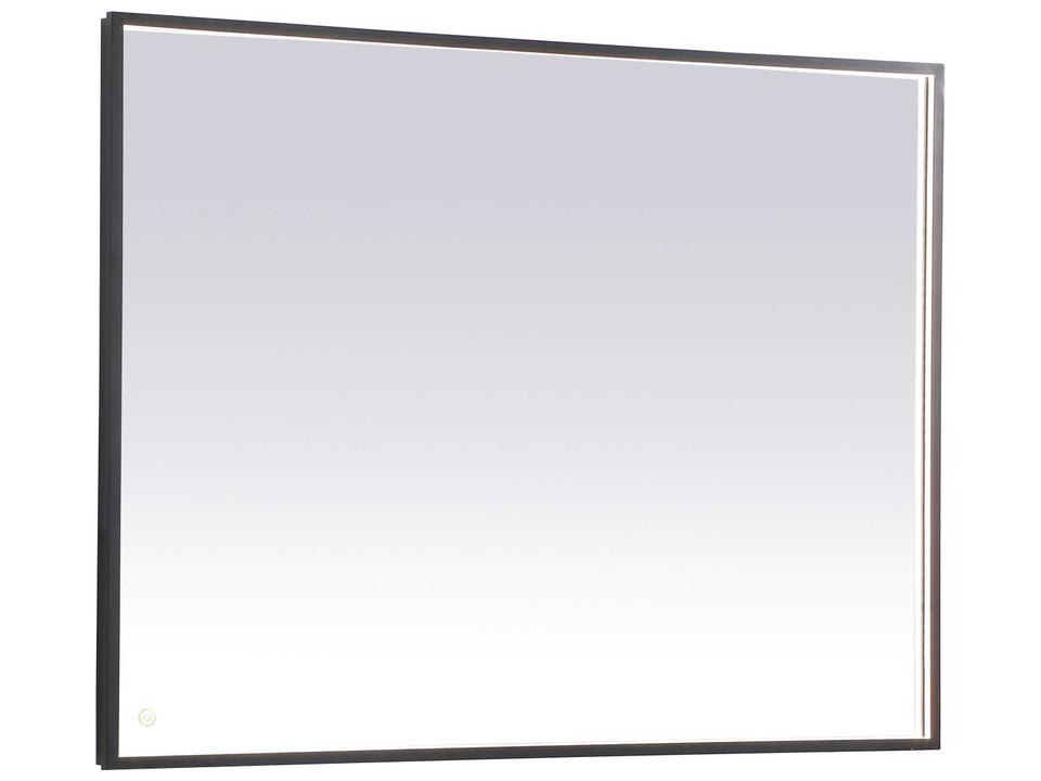 Pier 48 Inch x 36 Inch Rectangular LED Wall Mirror in Black
