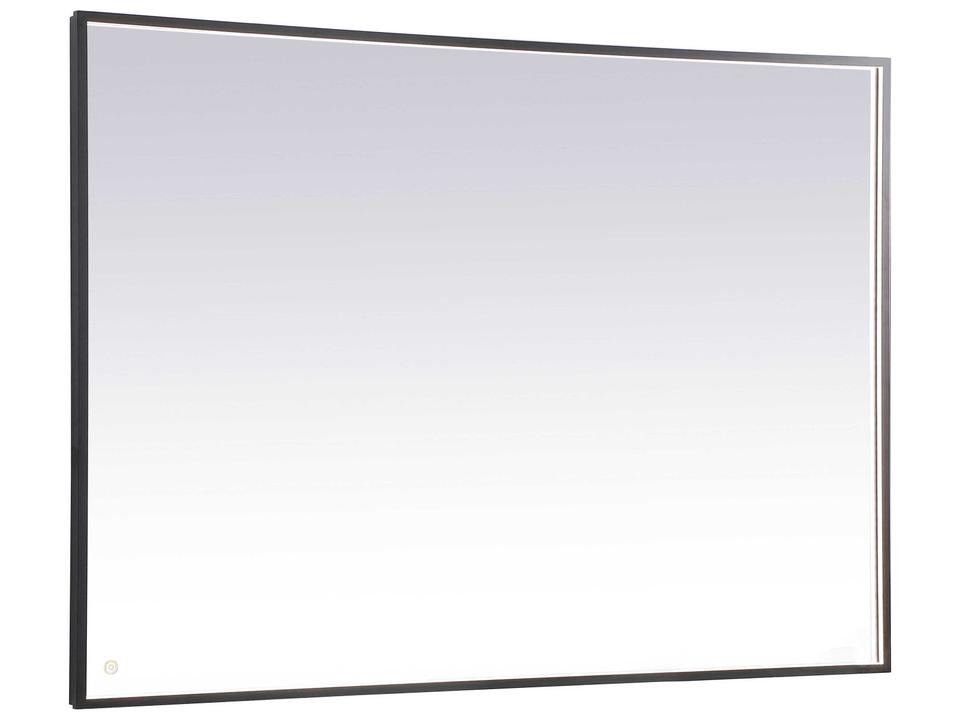 Pier 60 Inch Black Rectangular LED Wall Mirror