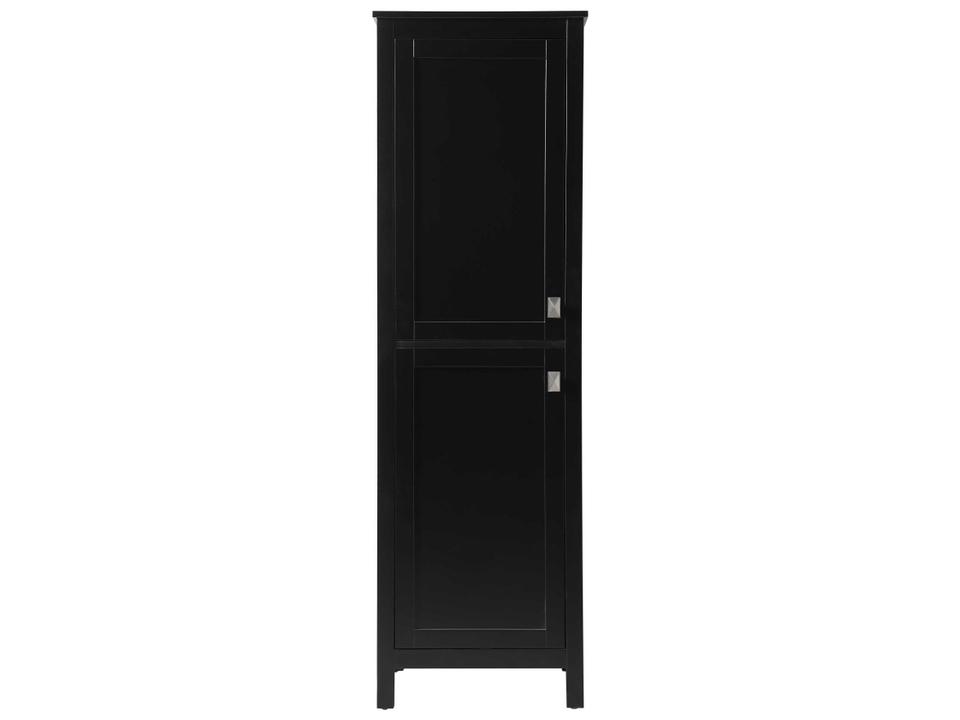 Adian Black Bathroom Linen Storage Cabinet