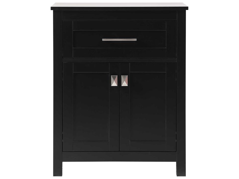Adian Bathroom Storage Freestanding Cabinet in Black