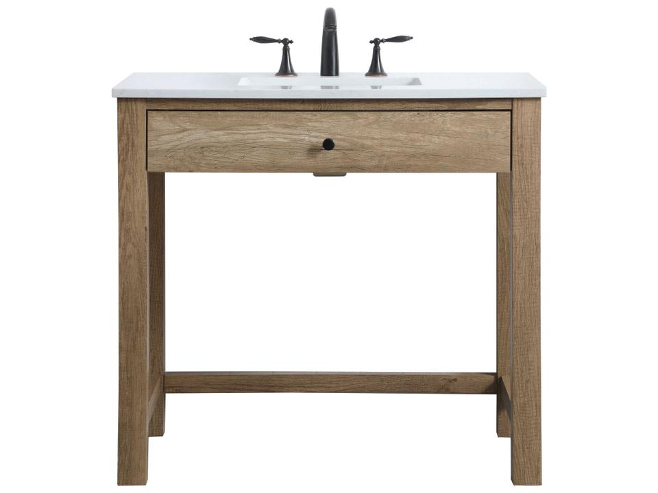 Hudson 36-Inch ADA Compliant Bathroom Vanity in Natural Oak