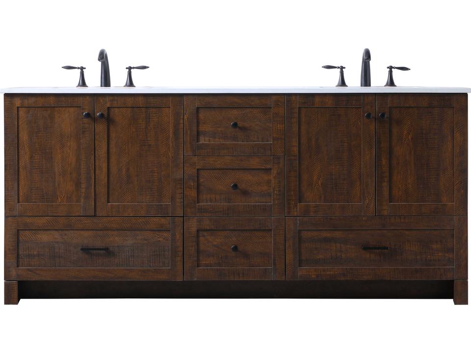 Soma 72-Inch Double Bathroom Vanity in Expresso