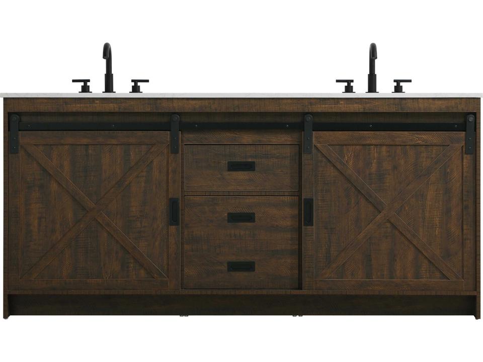 Austin 72-Inch Double Sink Bathroom Vanity in Expresso