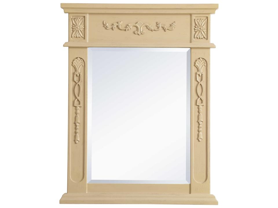 Lenora Rectangular Wall Mirror in Light Antique Beige