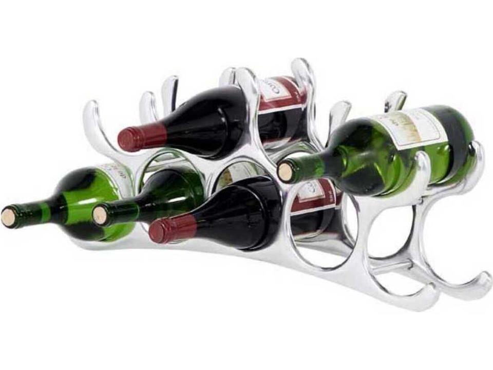 Alboran Wine Rack Polished Aluminum