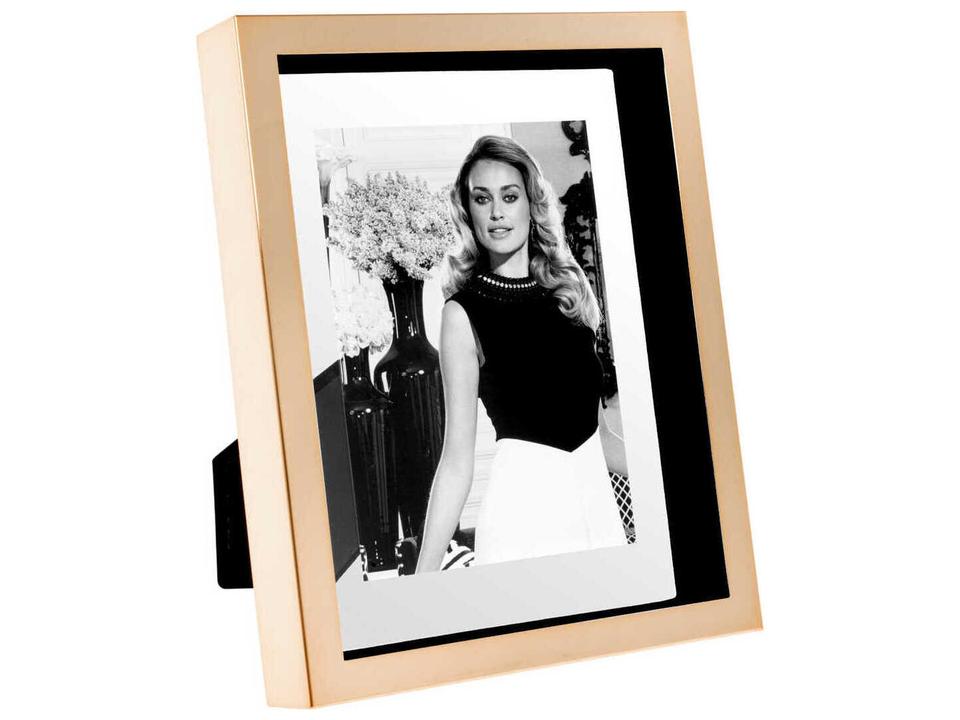 Mulholland Large Rose Gold Metal Picture Frame with Clear Glass