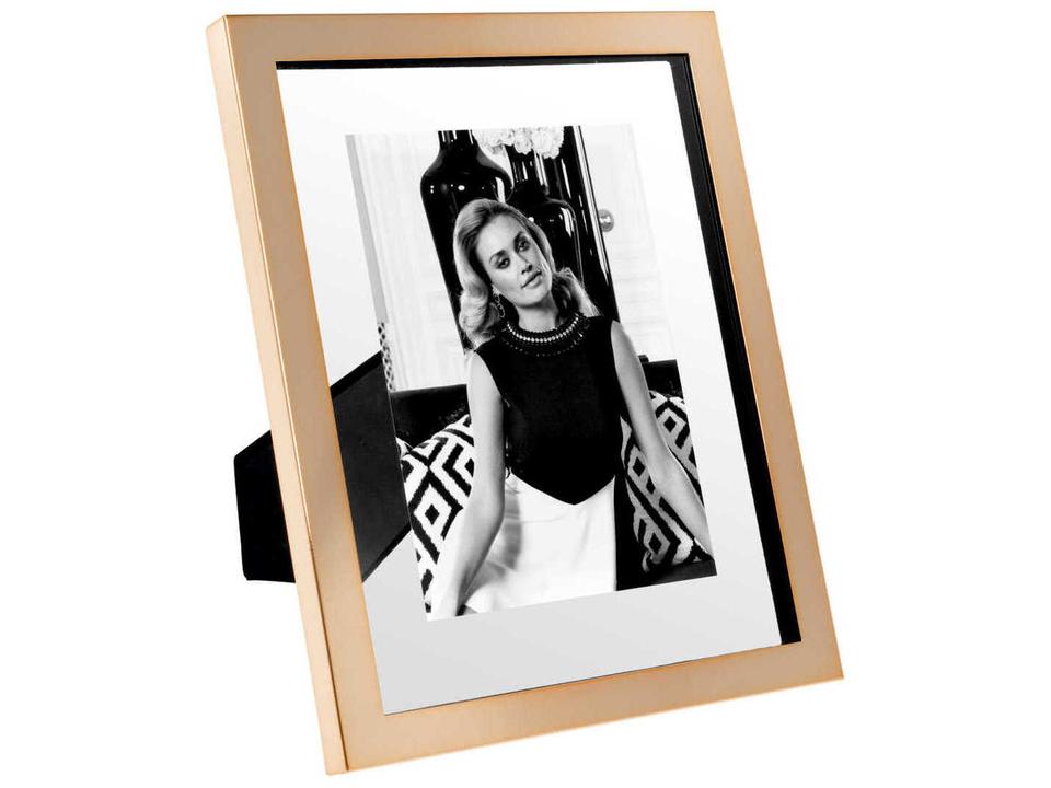 Brentwood L Rose Gold Picture Frame with Clear Glass Display