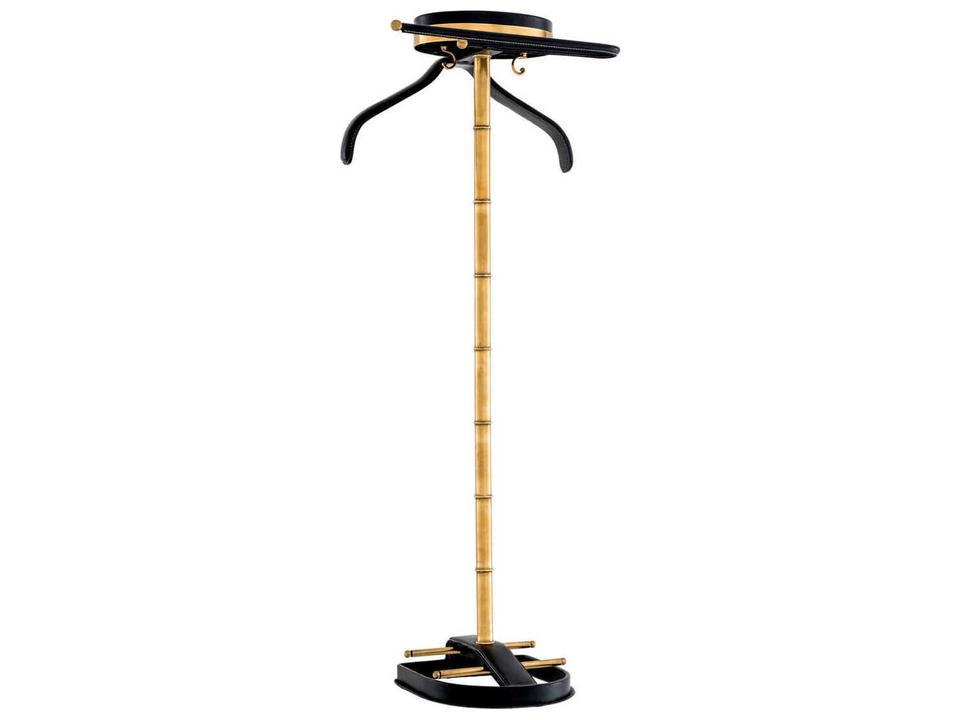 Mckinsey Vintage Brass Black Leath Dressboy